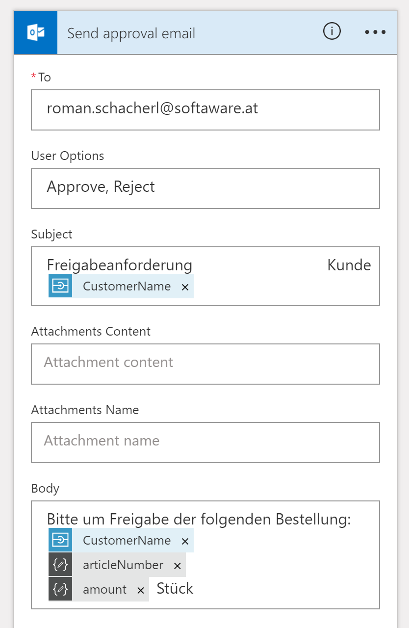 Send approval email in Azure Logic App