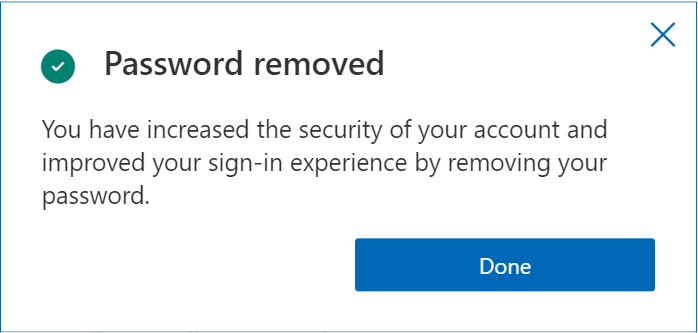 Passwort entfernt